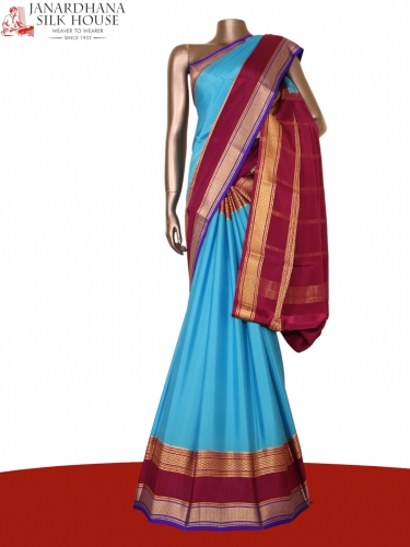 Exclusive Pure Mysore Crepe Silk Saree